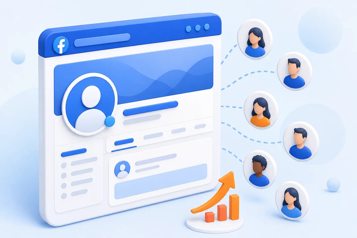 Facebook Page with follower and community indicators