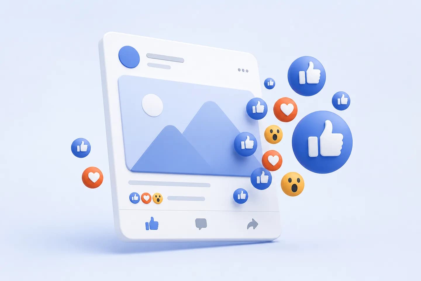 Facebook post with Like and reaction indicators
