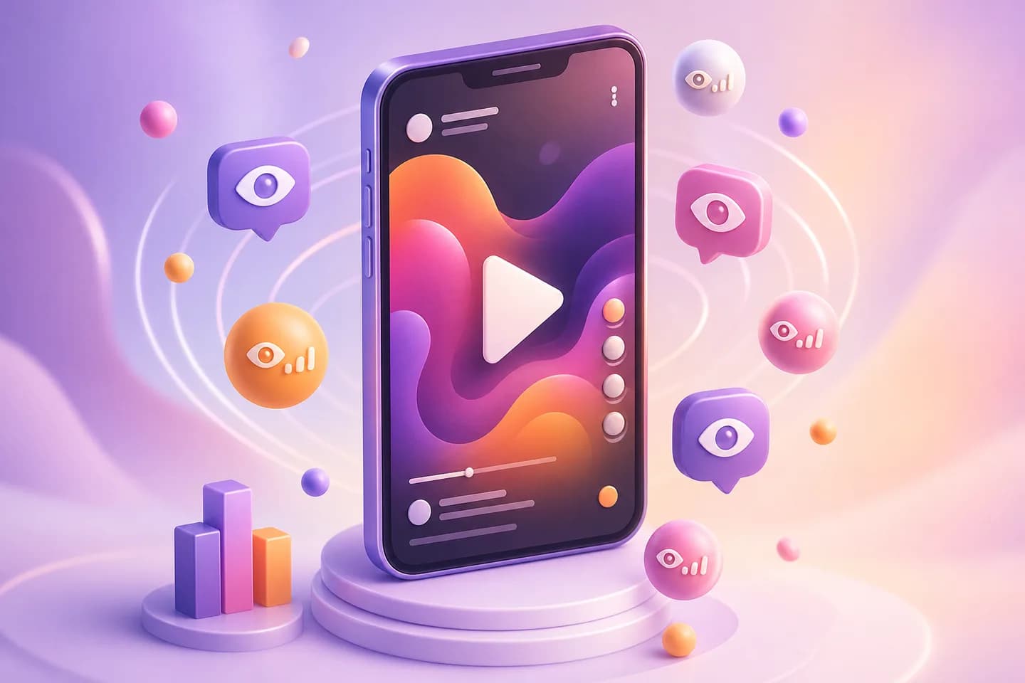 Instagram Reel with video view indicators