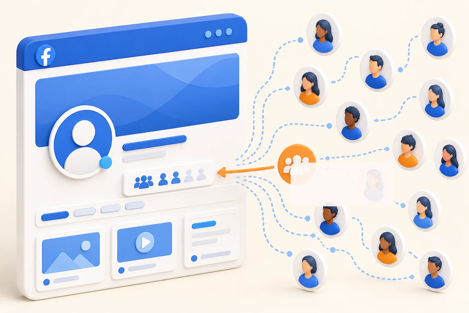 Facebook Page showing follower count and community activity
