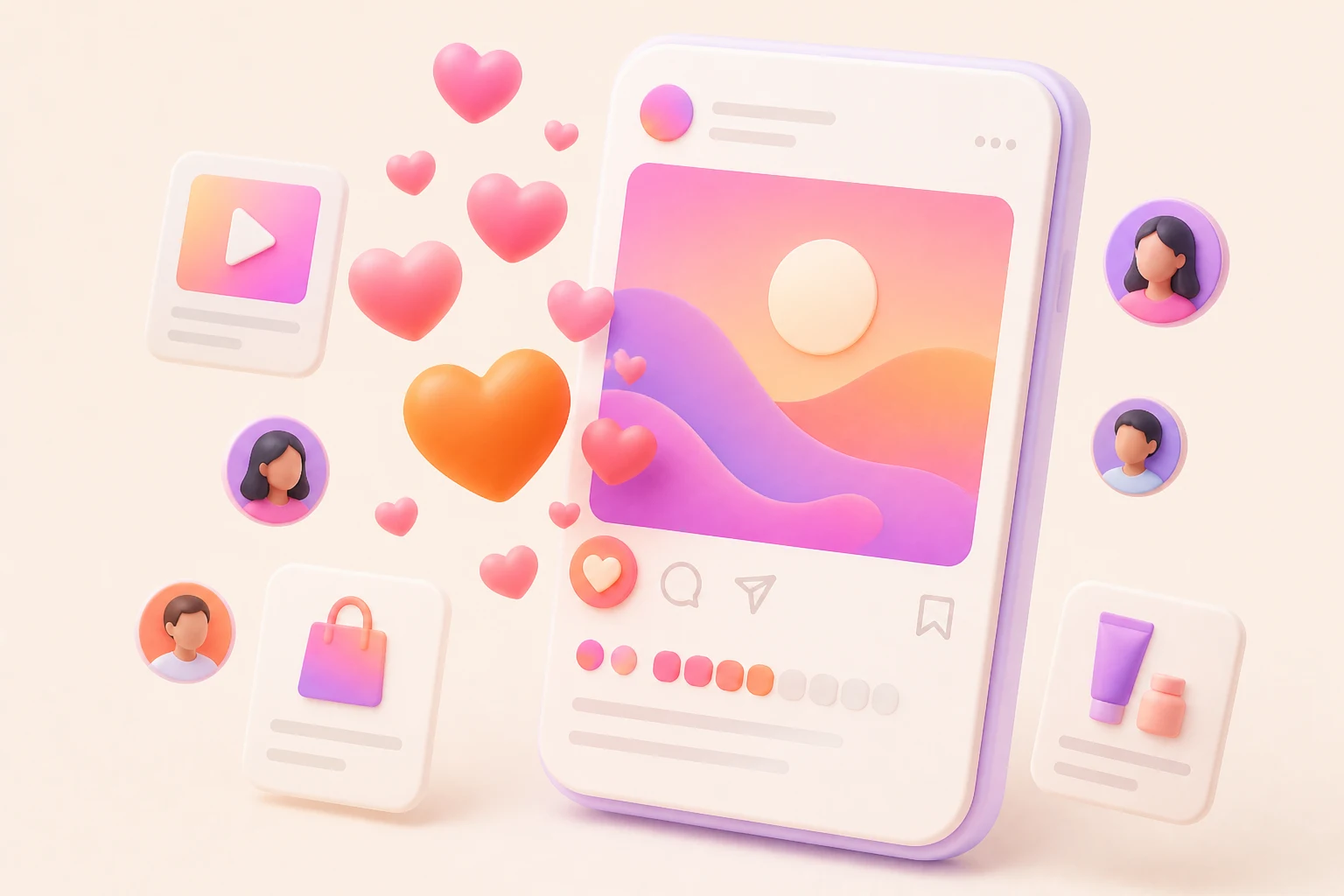 Instagram post with likes and engagement activity