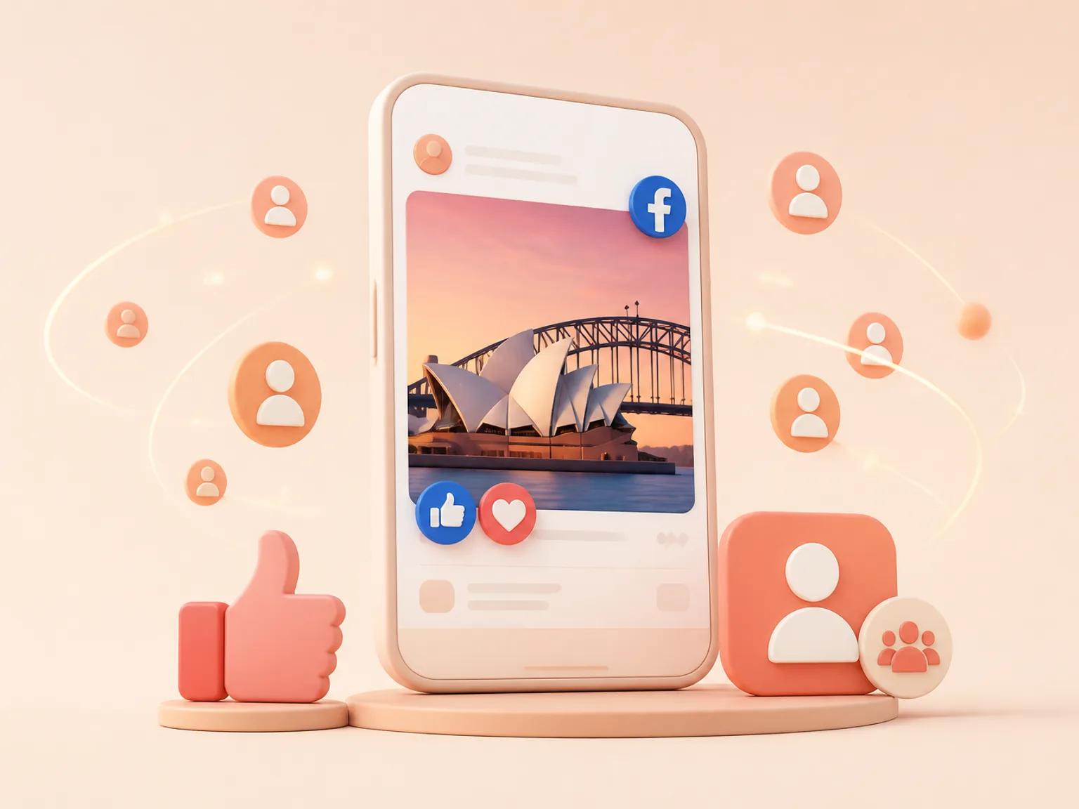 Buy Facebook Followers Australia illustration showing why this Followers metric supports profile or content presentation