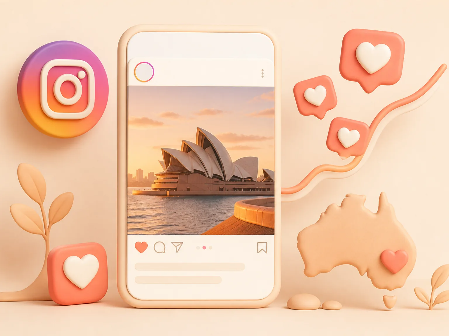 Buy Instagram Likes Australia illustration showing why this Likes metric supports profile or content presentation