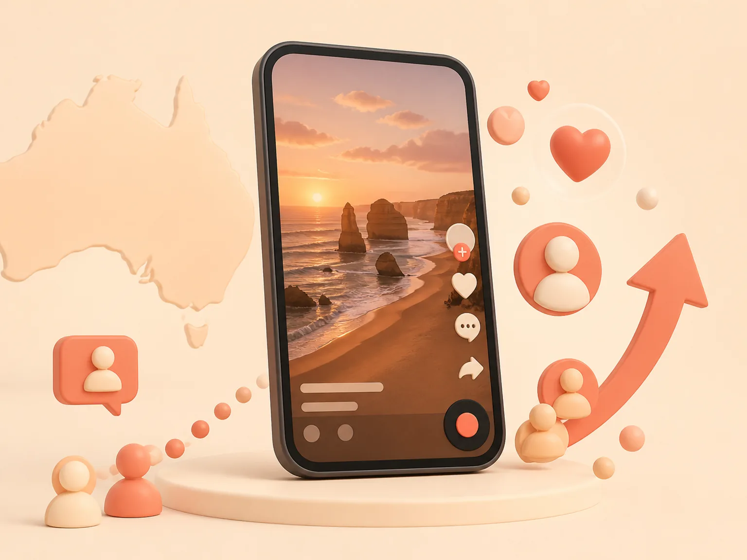 Buy TikTok Followers Australia illustration showing why this Followers metric supports profile or content presentation