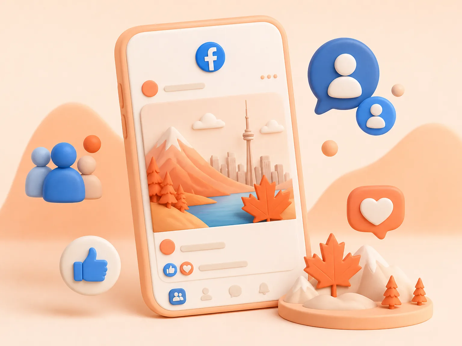 Buy Facebook Followers Canada illustration showing why this Followers metric supports profile or content presentation