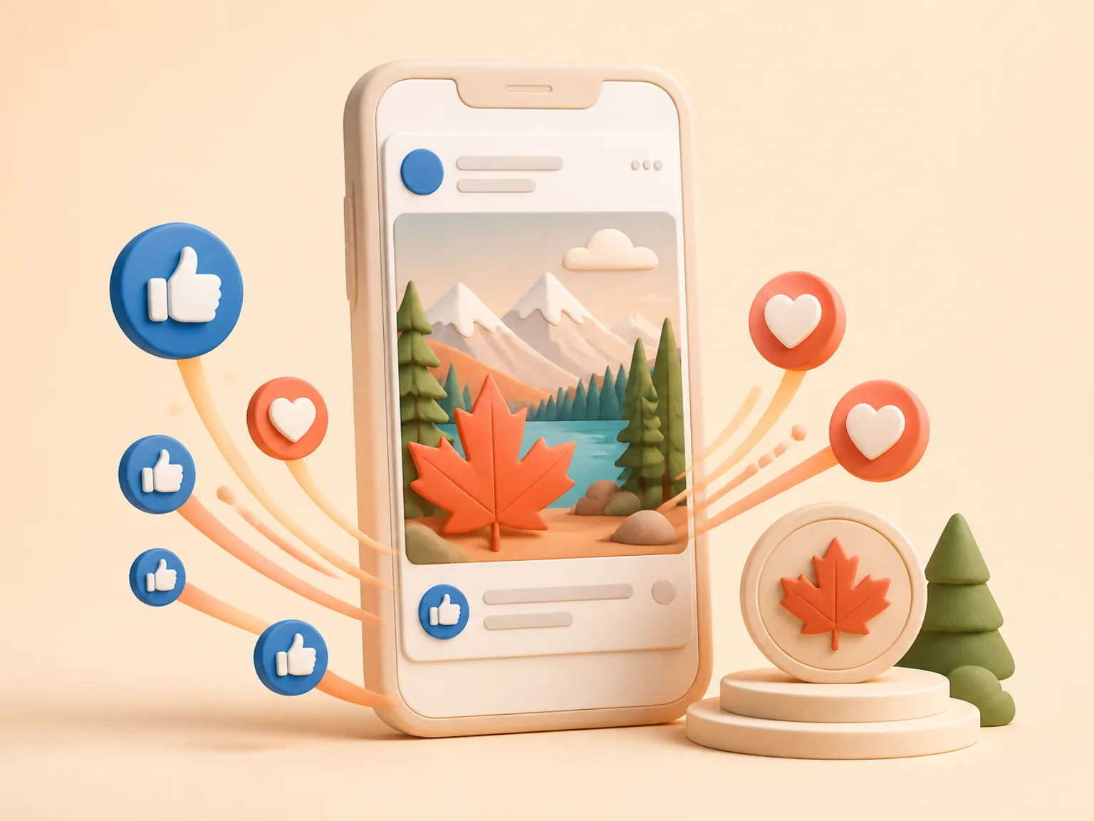 Buy Facebook Post Likes Canada illustration showing why this Post Likes metric supports profile or content presentation