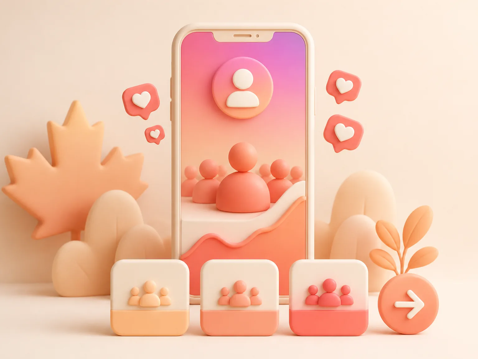 Buy Instagram Followers Canada illustration showing package selection and checkout for this service