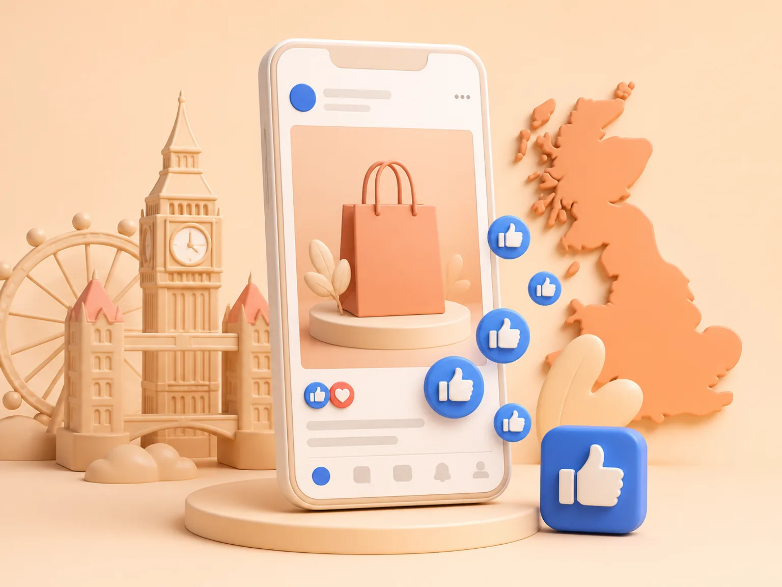 Buy Facebook Post Likes UK illustration showing why this Post Likes metric supports profile or content presentation
