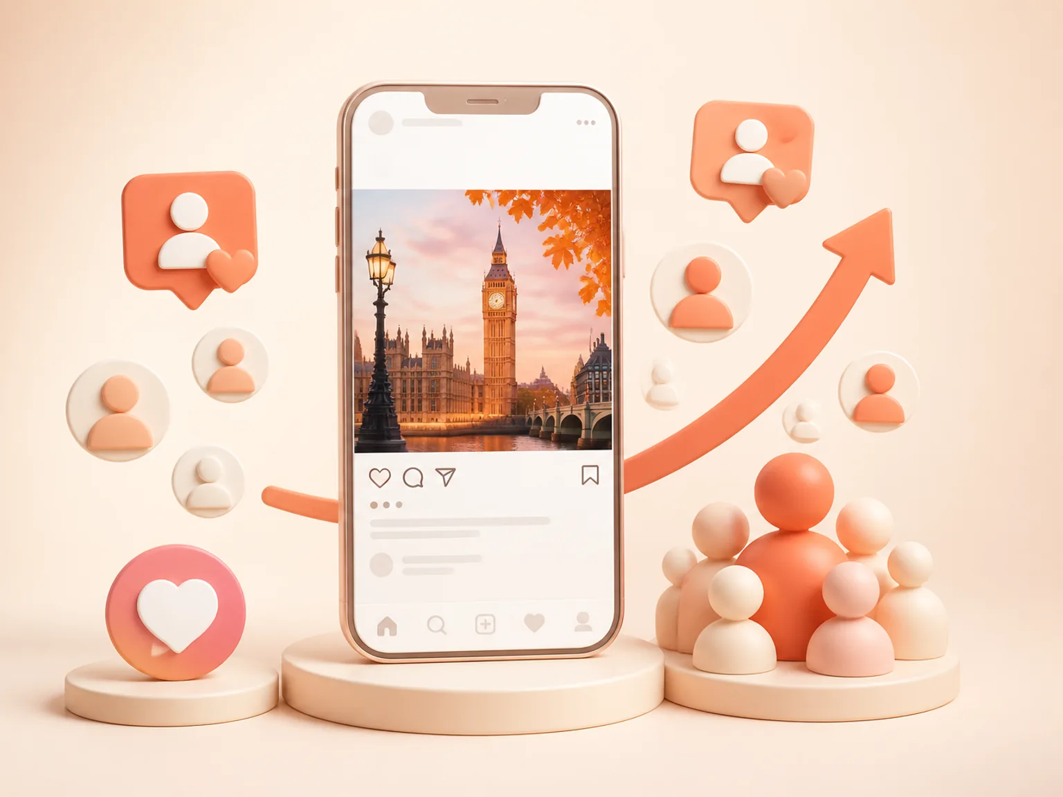 Buy Instagram Followers UK illustration showing why this Followers metric supports profile or content presentation
