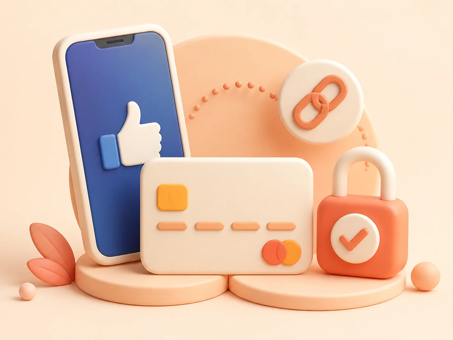 Buy Facebook Page Likes USA illustration showing a simple public-link order flow with no password required