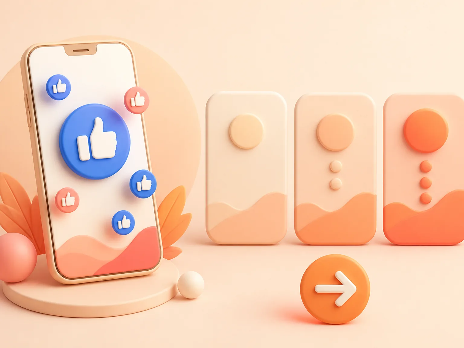 Buy Facebook Page Likes USA illustration showing package selection and checkout for this service