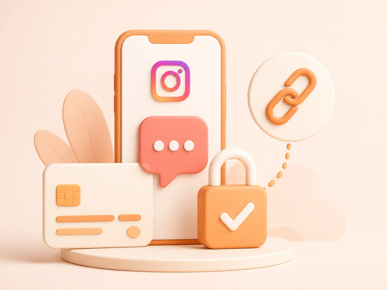 Buy Instagram Comments USA illustration showing a simple public-link order flow with no password required