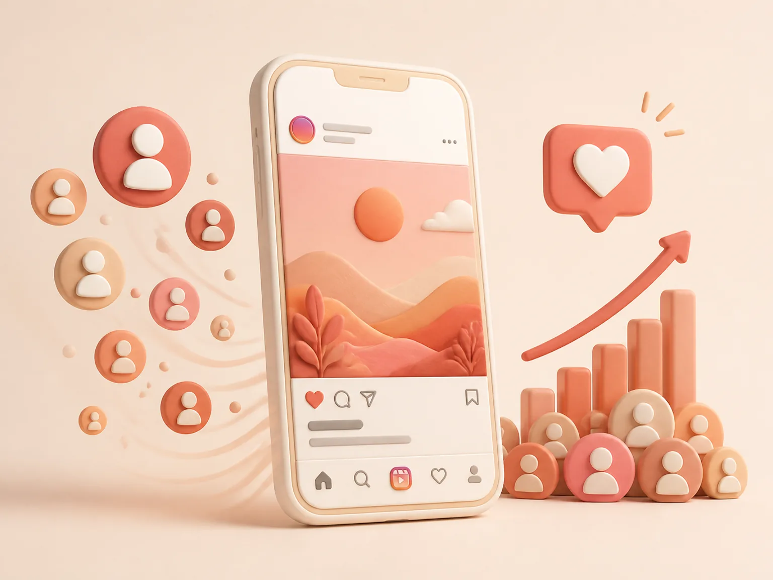 Buy Instagram Followers USA illustration showing why this Followers metric supports profile or content presentation