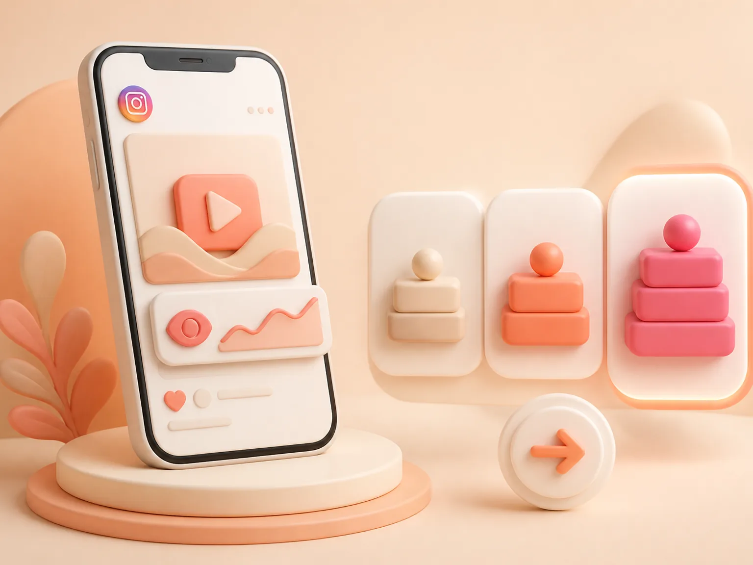 Buy Instagram Views USA illustration showing package selection and checkout for this service