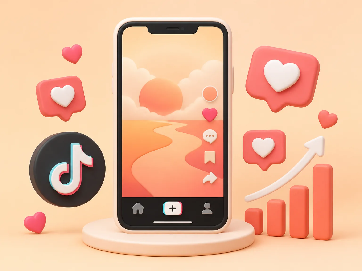 Buy TikTok Likes USA illustration showing why this Likes metric supports profile or content presentation