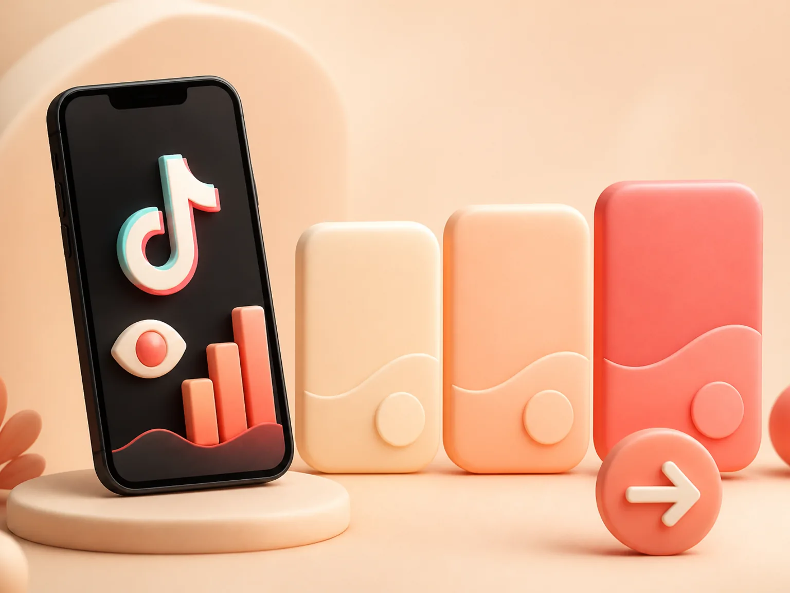 Buy TikTok Views USA illustration showing package selection and checkout for this service