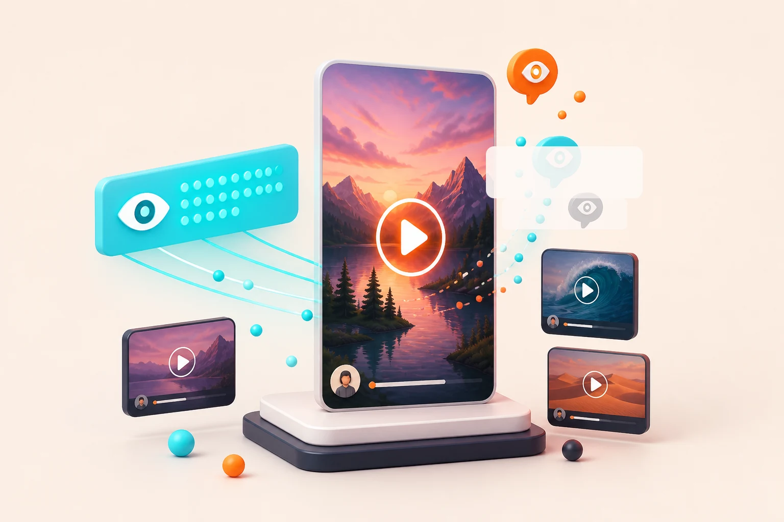 TikTok video showing views and audience activity